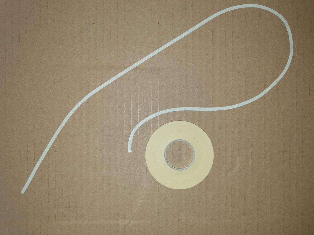 Drapping Masking Tape, Fine Line Krepp, 3mm x 25m, weiss Drapping Masking Tape, Fine Line Krepp, 3mm x 25m, weiss