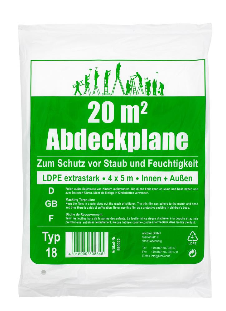Abdeckplane LDPE 4 m x 12,5 m Abdeckplane LDPE 4 m x 12,5 m