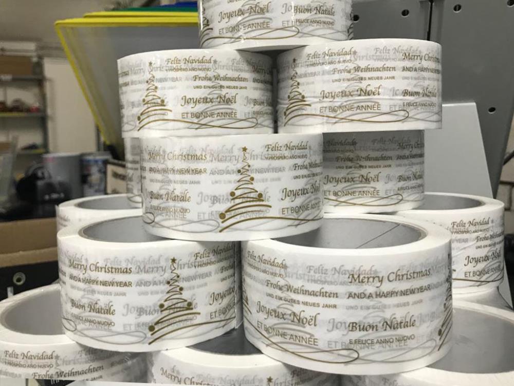 PP-Packband Verpackungsband feuchtigkeitsbeständig, Weihnachten, 50mm x 66m PP-Packband Verpackungsband feuchtigkeitsbeständig, Weihnachten, 50mm x 66m